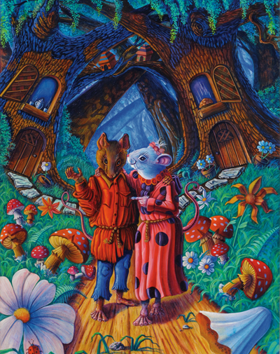 Two Squrrels painting